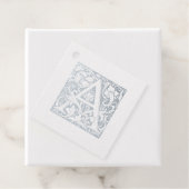 Étiquette-cadeau Lettre illuminée A Monogramme Mariage Anniversaire (Avec boite)