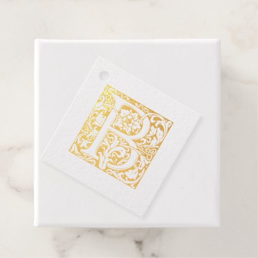 Étiquette-cadeau Lettre mariage B Monogramme illuminée (Avec boite)
