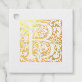 Étiquette-cadeau Lettre mariage B Monogramme illuminée (Devant)