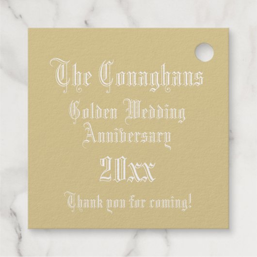 Étiquette-cadeau Lettre mariage C Monogramme (Dos)