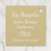 Étiquette-cadeau Lettre mariage D Monogramme illuminée (Dos)