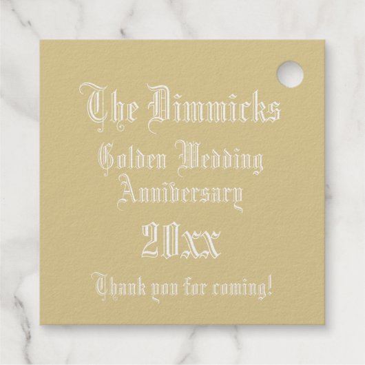 Étiquette-cadeau Lettre mariage D Monogramme illuminée (Dos)