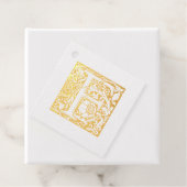 Étiquette-cadeau Lettre mariage E Monogramme (Avec boite)