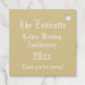 Étiquette-cadeau Lettre mariage E Monogramme (Dos)