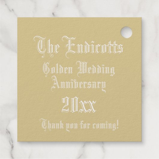 Étiquette-cadeau Lettre mariage E Monogramme (Dos)