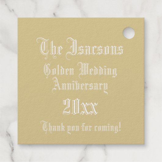 Étiquette-cadeau Lettre mariage I Monogramme illuminée (Dos)