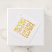 Étiquette-cadeau Lettre mariage I Monogramme illuminée (Avec boite)