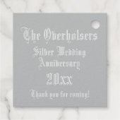 Étiquette-cadeau Lettre mariage illuminée P Monogramme (Dos)