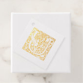 Étiquette-cadeau Lettre mariage illuminée U Monogramme (Avec boite)