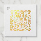 Étiquette-cadeau Lettre mariage illuminée U Monogramme (Devant)