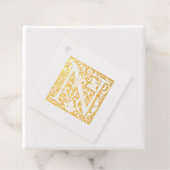 Étiquette-cadeau Lettre mariage N Monogramme (Avec boite)