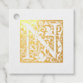 Étiquette-cadeau Lettre mariage N Monogramme (Devant)