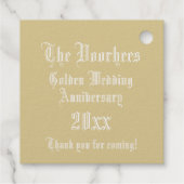 Étiquette-cadeau Lettre mariage V Monogramme (Dos)