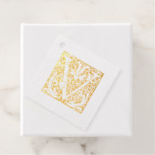 Étiquette-cadeau Lettre mariage V Monogramme (Avec boite)