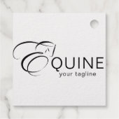 Étiquette-cadeau Lettre monogramme E Horse (Dos)