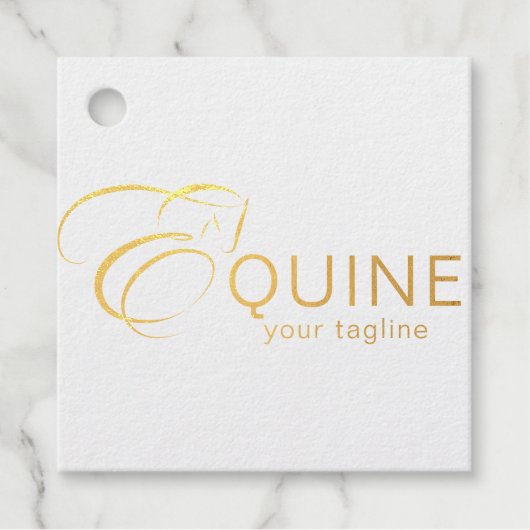 Étiquette-cadeau Lettre monogramme E Horse (Devant)
