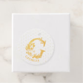 Étiquette-cadeau Lettre monogramme floral G pour Fiona (Avec boite)