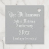 ÉTIQUETTE-CADEAU LETTRE W ÉCLAIRÉE D'ARGENT ANNUAIRE (Dos)