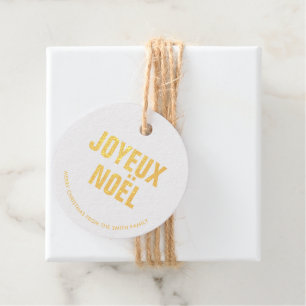 Étiquette-cadeau Lettres audacieuses "Joyeux Noel"