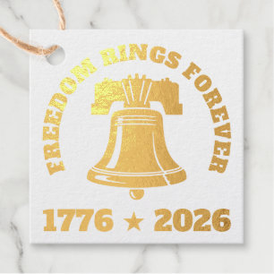 Étiquette-cadeau Liberty Bell 1776–2026 Vers/Depuis Quart-de-Siècle