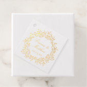 Étiquette-cadeau Logo du Mariage de la couronne botanique rustique  (Avec boite)