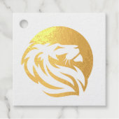 Étiquette-cadeau Logo Lion Or Simple (Devant)