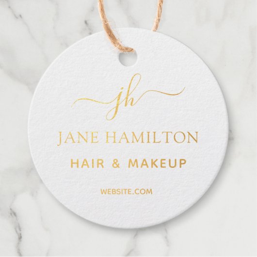 Étiquette-cadeau Logo Monogram Business (Devant)