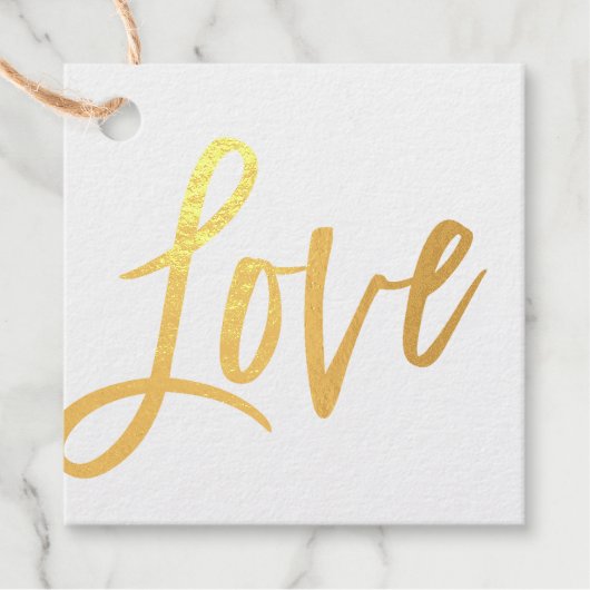 Étiquette-cadeau LOVE tendance écriture manuscrite moderne à la mai (Devant)