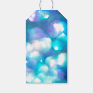 Étiquette Cadeau Lumières Bleues