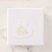 Étiquette-cadeau M. et M. Text Mariage Gold et Silver Gay (Avec boite)