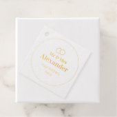 Étiquette-cadeau M. & Mme Nom et adresse (Avec boite)