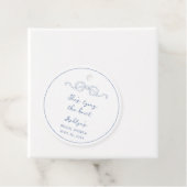 Étiquette Cadeau Main Bleue Dessinée Elle se marie (En situation)