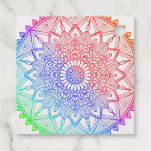 Étiquette-cadeau Mandala Arc-en-ciel (Dos)