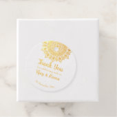 Étiquette-cadeau Mandala design nom personnalisé mariage déjoué (Avec boite)