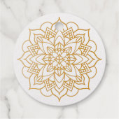 Étiquette-cadeau Mandala design nom personnalisé mariage déjoué (Dos)