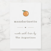 Étiquette cadeau Mandarinetto Mandarin Liqueur fai (Étiquettes simples)