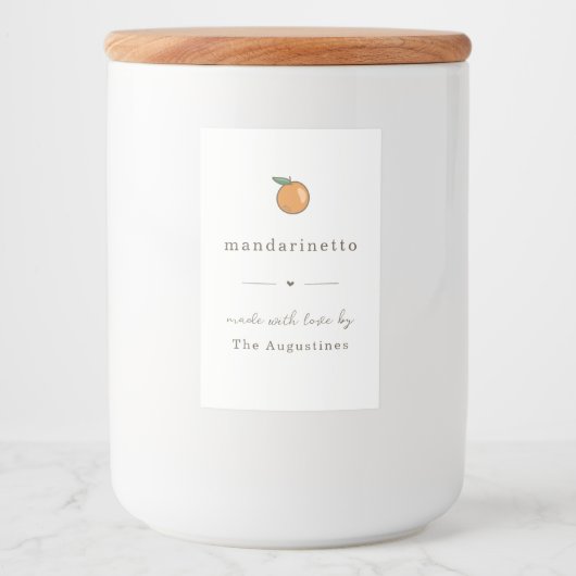 Étiquette cadeau Mandarinetto Mandarin Liqueur fai (Devant)