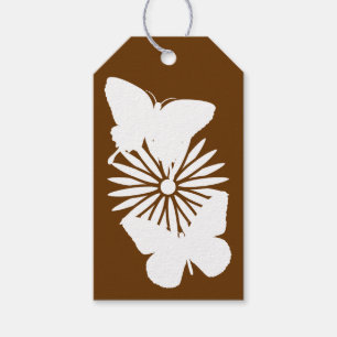 Étiquette cadeau Marguerites et Papillons au Choco