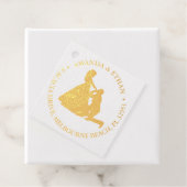 Étiquette-cadeau Mariage à genoux homme thème or (Avec boite)