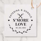 Étiquette-cadeau Mariage Amour S'more Or (Dos)