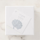 Étiquette-cadeau Mariage Arbre Aquarelle Argent (Avec boite)