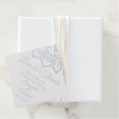 Étiquette-cadeau Mariage Bourgogne Silver Foil (Avec boite)