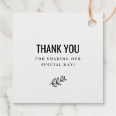 Étiquette-cadeau Mariage de fleurs modernes Monogramme Véritable hu (Dos)