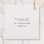 Étiquette-cadeau Mariage de germes rustiques Monogramme Real Gold F (Dos)