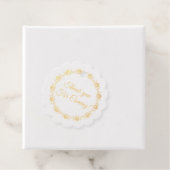 Étiquette-cadeau Mariage de monogramme de Merci Gold (Avec boite)
