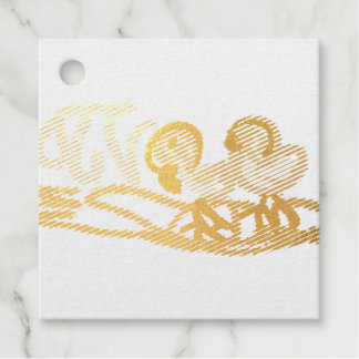 Étiquette-cadeau Mariage d'été amusant aux flamants roses