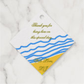 Étiquette-cadeau Mariage élégant monogramme LJ  (Dos)