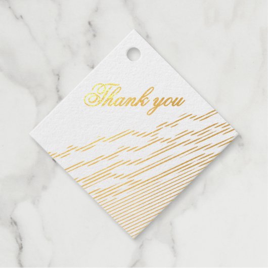 Étiquette-cadeau Mariage élégant monogramme LJ  (Devant)