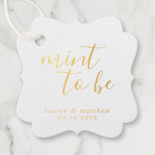 Étiquette-cadeau Mariage Élégant Simple (Devant)