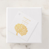 Étiquette-cadeau Mariage Gold Watercolor Tree (Avec boite)